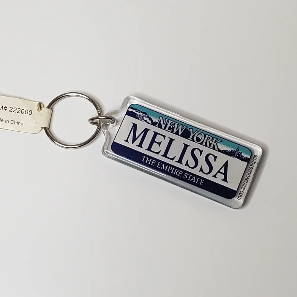 Melissa New York License Plate Keychain